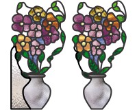 Flower pot window corner pattern, and suncatcher (image for) Flower pot window corner pattern, and suncatcher