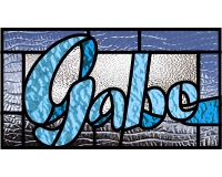 (image for) Gabe, stained glass name pattern