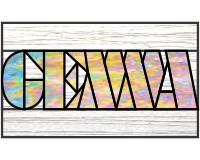 (image for) Gemma, given name, pattern for stained glass, var 1 abstract