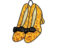 (image for) Gold shoes suncatcher