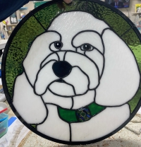 custom memorial pet window with cremains