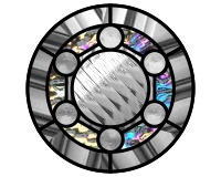 (image for) Graphene - beauty in chemistry pattern for stained glass