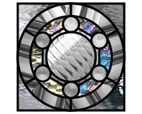 (image for) Graphene - square pattern of chemistry for stained glass