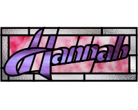(image for) Hannah (custom name pattern for stained glass)
