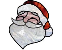 (image for) Happy santa, 1, stained glass suncatcher pattern