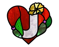 (image for) Heart and bouquet "J"
