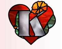 (image for) Heart and bouquet "K"