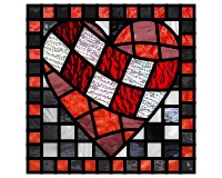 (image for) Heart checkers border