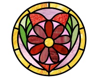 (image for) Heart flower geometric