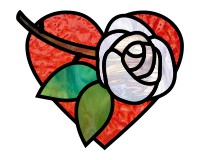 (image for) Heart rose (suncatcher)