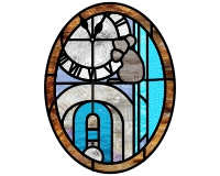 stained glass alphabets, alphabet pattern and nursery rhyme, hickory dickory dock, oval pattern for stained glass, letter A