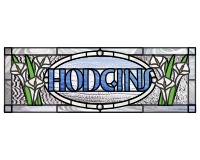(image for) Hodgins - family name house transom pattern for stained glass