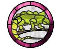 (image for) Iguana - a simple pattern for stained glass