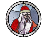 (image for) Joulupukki santa finland round border