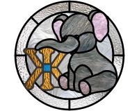 (image for) Kids elephant alphabet "Z" Ukranian letter Z cyrillic var 2