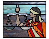 (image for) Libra zodiac (pattern for stained glass)