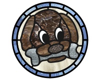 (image for) Little round doggie round with border