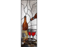 (image for) Lollies cabinet 5 10.625 x 31 inches (wine bottles and glasses)