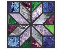 (image for) Lone star quilt suncatcher (single block for stained glass)