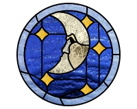 Man in the moon stars 1 (geometric background) border (image for) Man in the moon stars 1 (geometric background) border