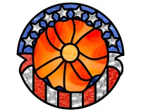 (image for) Memorial day poppy var 1, 2 for stained glass suncatcher