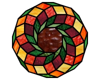 (image for) Mobius torus stained glass geometric pattern