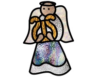 (image for) Mom's angels var 8b pattern for suncatcher or stained glass