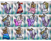 (image for) Mom's angels - bundle 1-12 patterns for glass