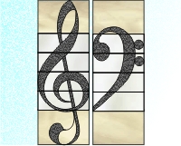 (image for) Treble & bass clef 2