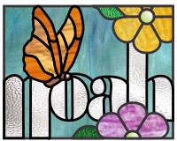 (image for) Noah, butterfly and flowers, pattern