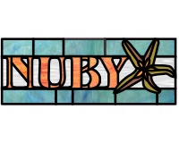 (image for) Nuby var 1, custom name pattern for stained glass or glass paint
