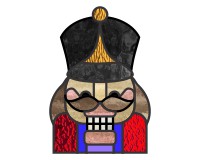 (image for) Nutcracker 4a, suncatcher, christmas tree ornament, window decor