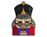 (image for) Nutcracker 4b, suncatcher, christmas tree ornament, window decor