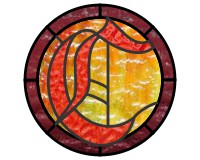 Old english "C" round, pattern for stained glass (image for) Old english "C" round, pattern for stained glass