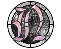 (image for) Old English "N" alphabet round for stained glass