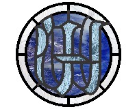 (image for) Old english "W" round, pattern for stained glass