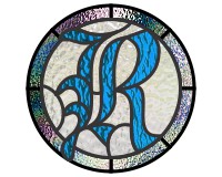 (image for) Old english "R" round, pattern for stained glass