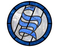 (image for) Old english "S" round, pattern for stained glass