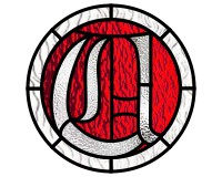 (image for) Old english "U" round, pattern for stained glass