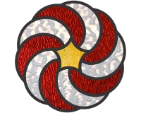 (image for) Peppermint spiral ornament suncatcher