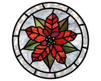(image for) Pointsettia ornament 2