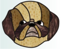 (image for) Pekingese simple mosaic (pattern)