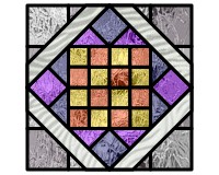 (image for) Quilt 18 "double coffin" pattern just designed from coffin star