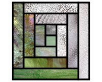 (image for) Quilt 22 - "green log cabin" for stained glass