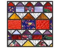 (image for) Quilt 25 "country points and stripes"