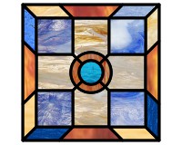 Quilt 26 - "excerpt from stained glass - St Matthew's Cinci OH" (image for) Quilt 26 - "excerpt from stained glass - St Matthew's Cinci OH"