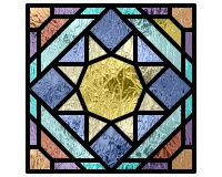 (image for) Quilt 16 - "8 point star variation" for stained glass