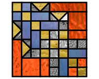 (image for) Quilt 2 - "squares n such - quilt blocks for glass