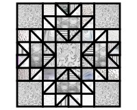 (image for) Quilt 5 - "crown and star" variation