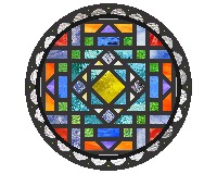 (image for) Quilt block rainbow prairie simpler